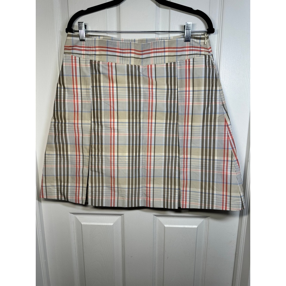 Bobby Jones Golf Skort Skirt Plaid Pleated Athletic Shorts Alternative Size 10